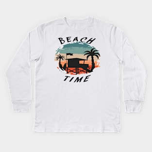 Beach Time Vaction Time Holyday Kids Long Sleeve T-Shirt